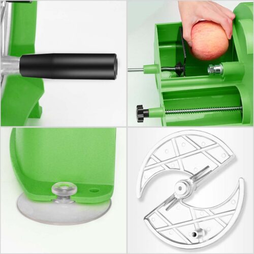 2x Commercial Manual Vegetable Fruit Slicer Kitchen Cutter Machine Green - Image 7