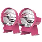 2x Commercial Manual Vegetable Fruit Slicer Kitchen Cutter Machine Pink