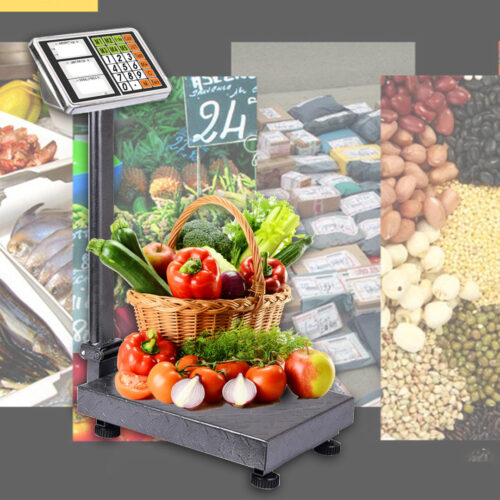 2x 150kg Electronic Digital Platform Scale Computing Shop Postal Weight Black - Image 7