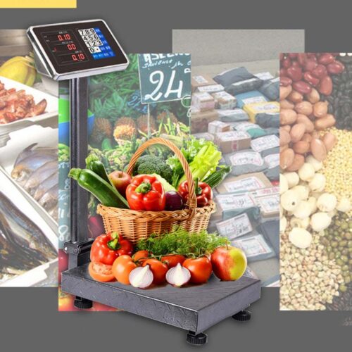 2x 150kg Electronic Digital Platform Scale Computing Shop Postal Weight Black - Image 9