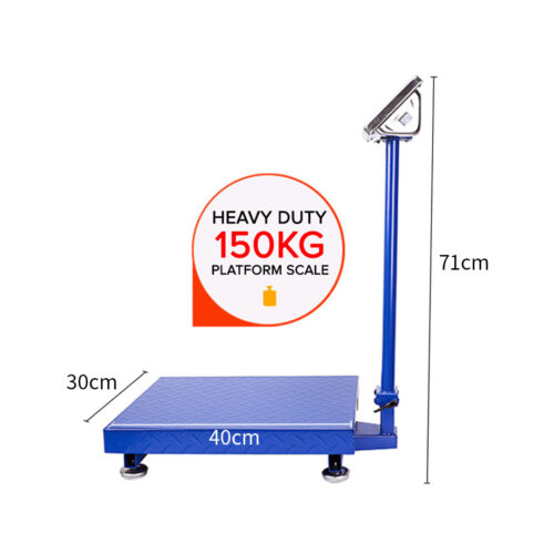 4x 150kg Electronic Digital Platform Scale Computing Shop Postal Weight Blue - Image 6