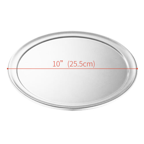 10-inch Round Aluminum Steel Pizza Tray Home Oven Baking Plate Pan - Image 2
