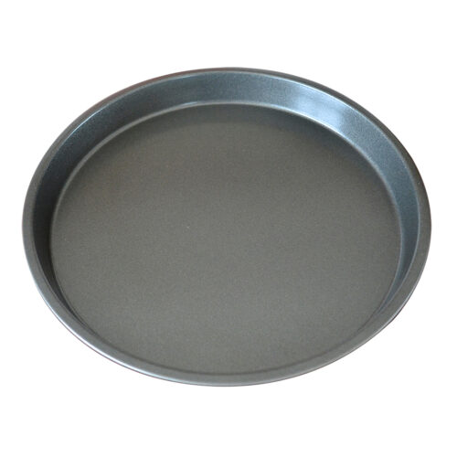 8-inch Round Black Steel Non-stick Pizza Tray Oven Baking Plate Pan - Image 2