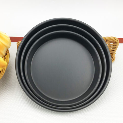 10-inch Round Black Steel Non-stick Pizza Tray Oven Baking Plate Pan - Image 5