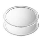 2x 8-inch Round Aluminum Steel Pizza Tray Home Oven Baking Plate Pan
