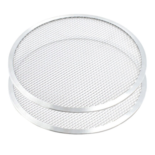 2x 9-inch Round Seamless Aluminium Nonstick Commercial Grade Pizza Screen Baking Pan