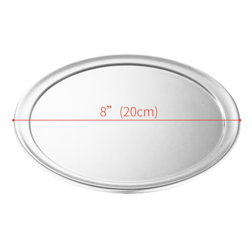 6X 8-inch Round Aluminum Steel Pizza Tray Home Oven Baking Plate Pan - Image 2