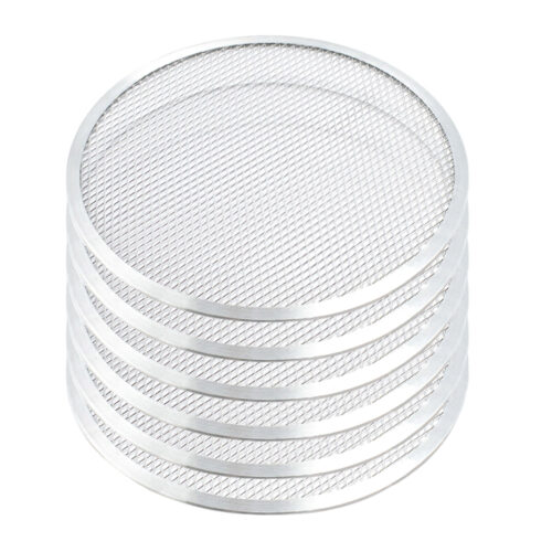 6X 9-inch Round Seamless Aluminium Nonstick Commercial Grade Pizza Screen Baking Pan