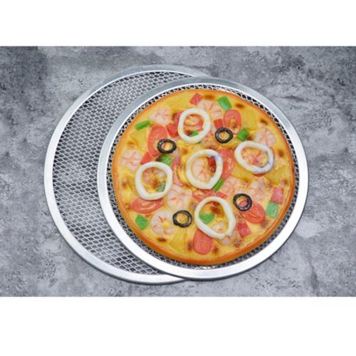 6X 10-inch Round Seamless Aluminium Nonstick Commercial Grade Pizza Screen Baking Pan - Image 8