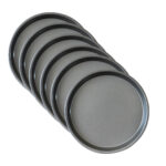 6X 9-inch Round Black Steel Non-stick Pizza Tray Oven Baking Plate Pan