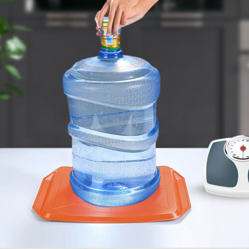 Serving Tray Heavy Duty Waterproof Stackable Plastic Food Snack Pan Set of 5 Orange - Image 5