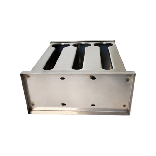 Stainless Steel Buffet Restaurant Spoon Utensil Holder Storage Rack 3 Holes - Image 7