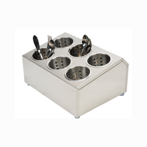 18/10 Stainless Steel Commercial Conical Utensils Holder with 6 Holes