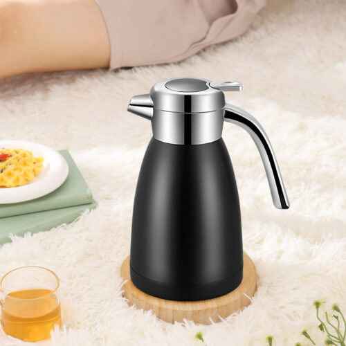 1.2L Stainless Steel Insulated Vacuum Flask WaterBottle Black - Image 3