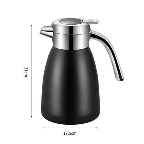 1.2L Stainless Steel Insulated Vacuum Flask WaterBottle Black - Image 4