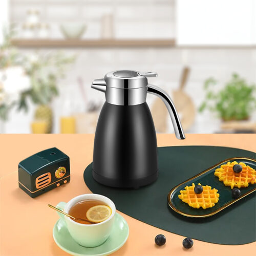 1.2L Stainless Steel Insulated Vacuum Flask WaterBottle Black - Image 7