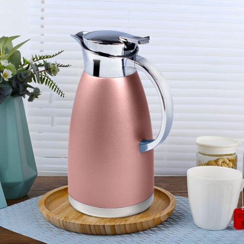 2.3L Rose Color 3-Layer Vacuum Insulated Stainless Steel Flask Office - Image 2