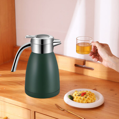 2.2L Stainless Steel Insulated Vacuum Flask Water Bottle Green - Image 2