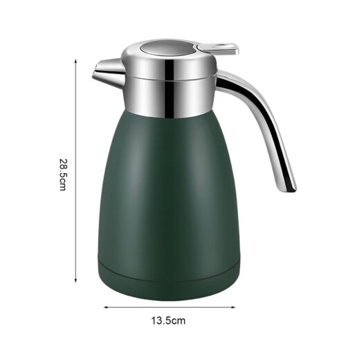 2.2L Stainless Steel Insulated Vacuum Flask Water Bottle Green - Image 4