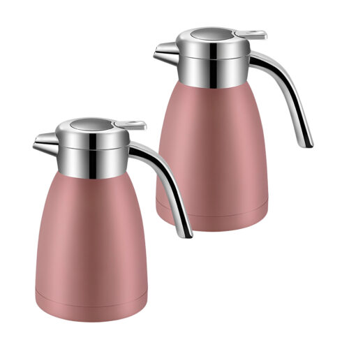 2x 1.2L Stainless Steel Insulated Vacuum Flask Water Bottle Pink
