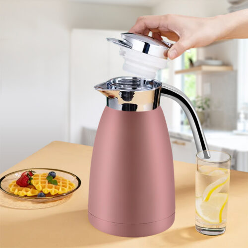 2x 1.2L Stainless Steel Insulated Vacuum Flask Water Bottle Pink - Image 5
