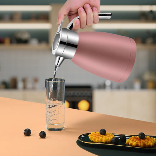 2x 1.2L Stainless Steel Insulated Vacuum Flask Water Bottle Pink - Image 6