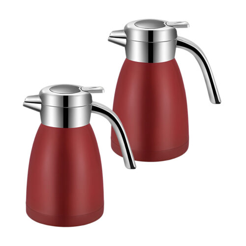 2x 1.2LStainless Steel Insulated Vacuum Flask WaterBottle Red