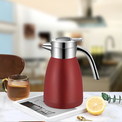 2x 1.2LStainless Steel Insulated Vacuum Flask WaterBottle Red - Image 9