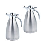 2x 1.5L Silver Color 3-Layer Inner Stainless Steel Vacuum Insulated Outer Stainless Steel Thermal Flask