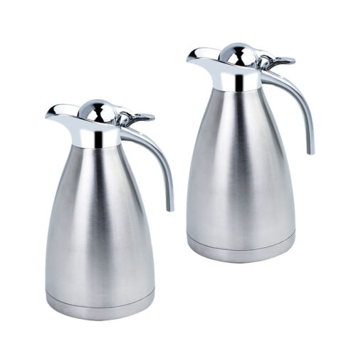 2x 1.5L Silver Color 3-Layer Inner Stainless Steel Vacuum Insulated Outer Stainless Steel Thermal Flask