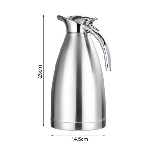 2x 1.5L Silver Color 3-Layer Inner Stainless Steel Vacuum Insulated Outer Stainless Steel Thermal Flask - Image 5