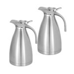 2x 2.0L Silver Color 3-Layer Inner Stainless Steel Vacuum Insulated Outer Stainless Steel Thermal Flask