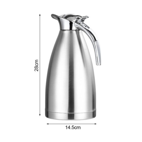 2x 2.0L Silver Color 3-Layer Inner Stainless Steel Vacuum Insulated Outer Stainless Steel Thermal Flask - Image 5