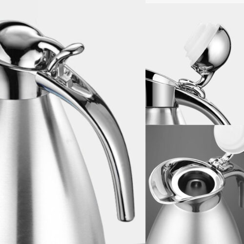 2x 2.0L Silver Color 3-Layer Inner Stainless Steel Vacuum Insulated Outer Stainless Steel Thermal Flask - Image 8