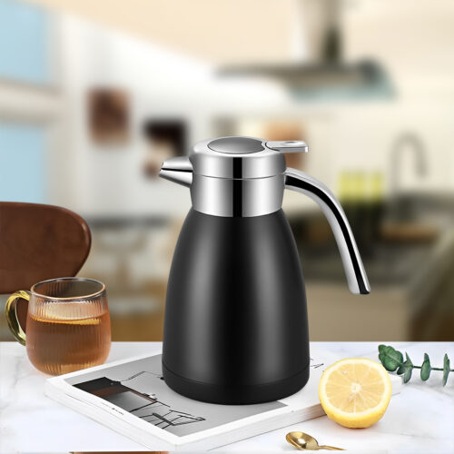 2x 2.2L Stainless Steel Insulated Vacuum Flask Water Bottle Black - Image 9