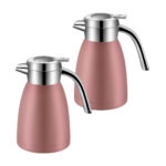2x 2.2L Stainless Steel Insulated Vacuum Flask Water Bottle