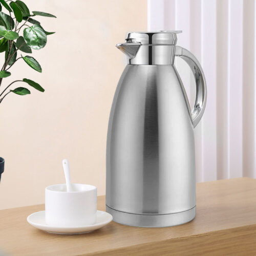 2x 2.3L Silver Double-Wall vacuum with 2 layers stainless steel Construction Thermal Flask - Image 3