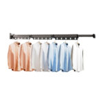 93.2cm Wall-Mounted Clothing Dry Rack Retractable Space-Saving Folding Hanger