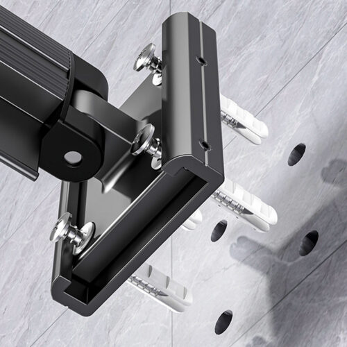 127.5cm Wall-Mounted Clothing Dry Rack Retractable Space-Saving Folding Hanger - Image 8