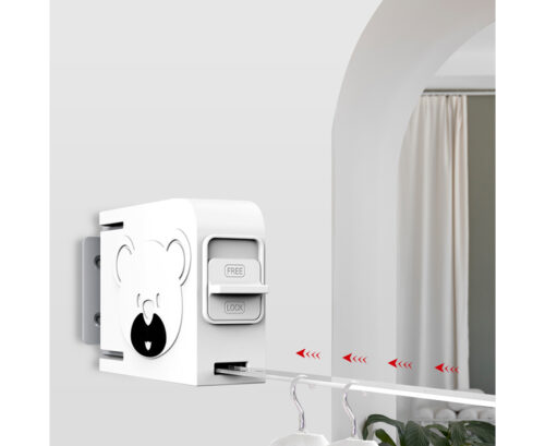 2x 160mm Wall-Mounted Clothes Line Dry Rack Retractable Space-Saving Folding Hanger White - Image 5