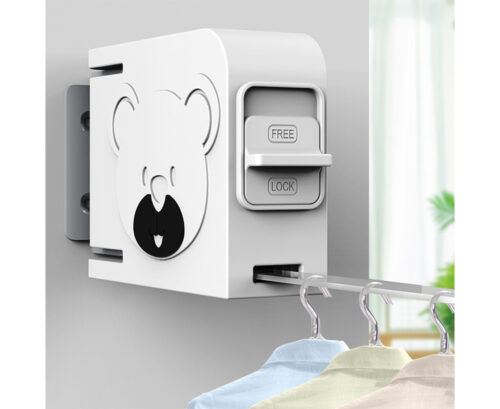 2x 160mm Wall-Mounted Clothes Line Dry Rack Retractable Space-Saving Folding Hanger White - Image 6