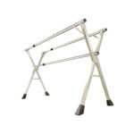 1.6m Portable Standing Clothes Drying Rack Folding Space-Saving Laundry Holder 3 Poles