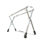2.0m Portable Standing Clothes Drying Rack Folding Space-Saving Laundry Holder with Wheels