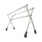 160cm Portable Drying Rack Clothes Steel Laundry Rack Folding Space-Saving Laundry Holder 3 Poles
