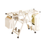 160cm Portable Wing Shape Clothes Drying Rack Folding Space-Saving Laundry Holder