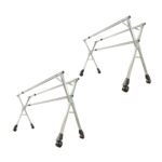 2x 160cm Portable Drying Rack Clothes Steel Laundry Rack Folding Space-Saving Laundry Holder 3 Poles