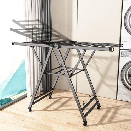 2x 1.6m Portable Wing Shape Clothes Drying Rack Folding Space-Saving Laundry Holder - Image 7