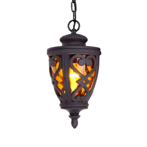 Vintage Lamp 48cm Aluminum Glass Lantern Chandelier