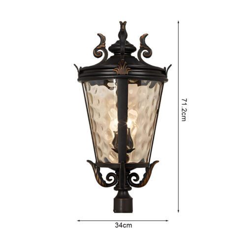 Vintage Lantern 2x 71.2cm Wall Lamp Modern Aluminum Glass Wall Light Classic Outdoor Sconce Decorative Exterior Lighting - Image 4