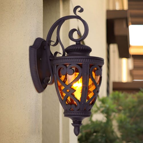 Vintage Lantern 6X 57cm Outdoor Antique Bronze Wall Sconce Classic Rustic Exterior Light Fixture - Image 2